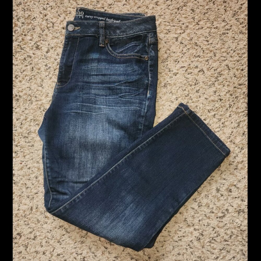 NY&Co Curvy Cropped Boyfriend Jeans - 8